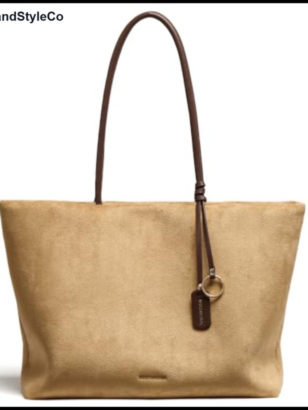 Slouchy Faux Suede Tote Bag Lightweight Large Work Handbag